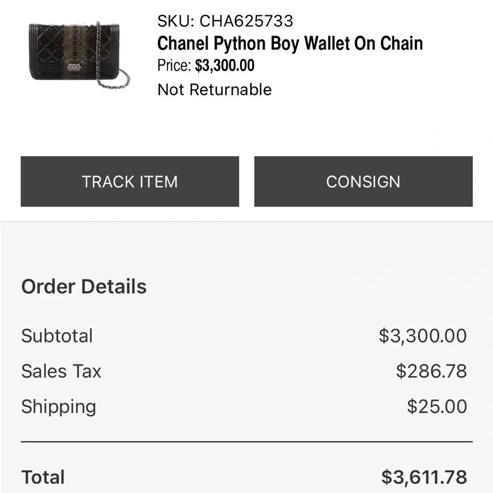 Chanel Python Boy Wallet On Chain - Picture 6 of 6